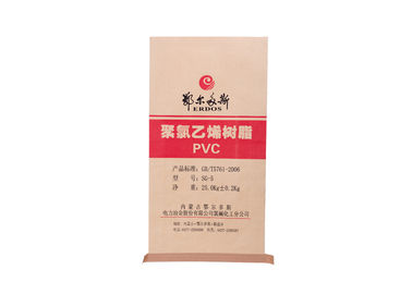 Κίνα Υφαμένες PP τοποθετημένες σε στρώματα τσάντες βαθμού τροφίμων εγγράφου της Kraft με τη θερμότητα που κόβεται/που στριφώνεται τοπ στόμα προμηθευτής