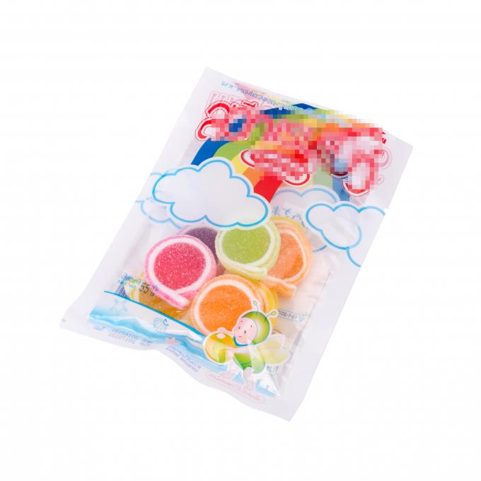 Μαλακές τσάντες συσκευασίας ζάχαρης γλυκών με τη σαφή παραθύρων εκτύπωση χρώματος συνήθειας πλήρη