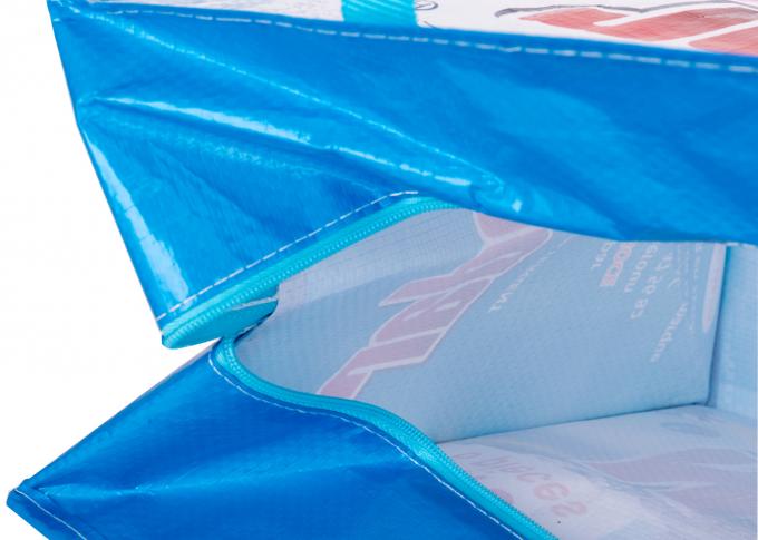Ανακυκλώστε τις περιβαλλοντικές μπλε μη υφαμένες τσάντες αγορών με τυπωμένο το συνήθεια λογότυπο