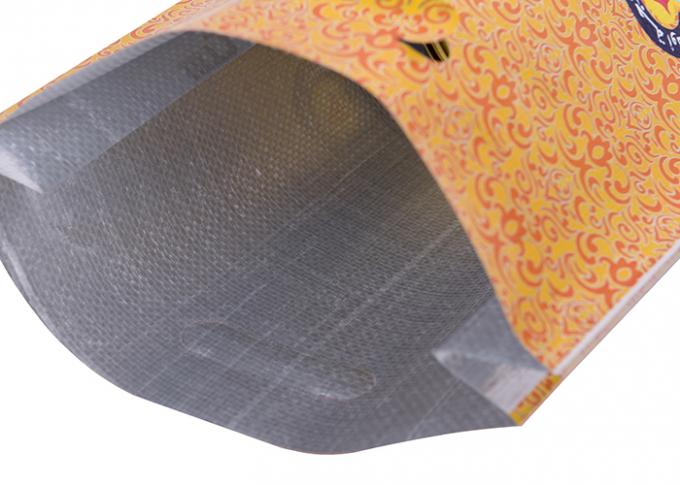 Δευτερεύοντες Gusset υφαμένοι PP σάκοι ελασματοποίησης τσαντών φύλλων αλουμινίου αργιλίου με το ράψιμο νημάτων λαβών
