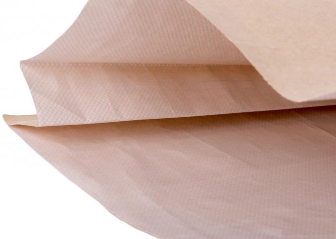 Υφαμένη πλαστική τσάντα εγγράφου με τρία το δευτερεύον υλικό εγγράφου της Kraft σφραγίδων τοποθετημένο σε στρώματα PP