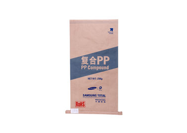 Κίνα Ο βαθμός τροφίμων τσάντες εγγράφου Multiwall στέκεται επάνω τη θερμοκόλληση σακουλών ενιαία/διπλό που ράβεται προμηθευτής
