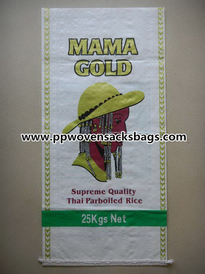 25kg υφαμένες τσάντες ρυζιού BOPP Lamiated PP/ΧΡΥΣΈΣ πολύχρωμες τυπωμένες τσάντες ρυζιού ΜΑΜΏΝ Προμηθευτής