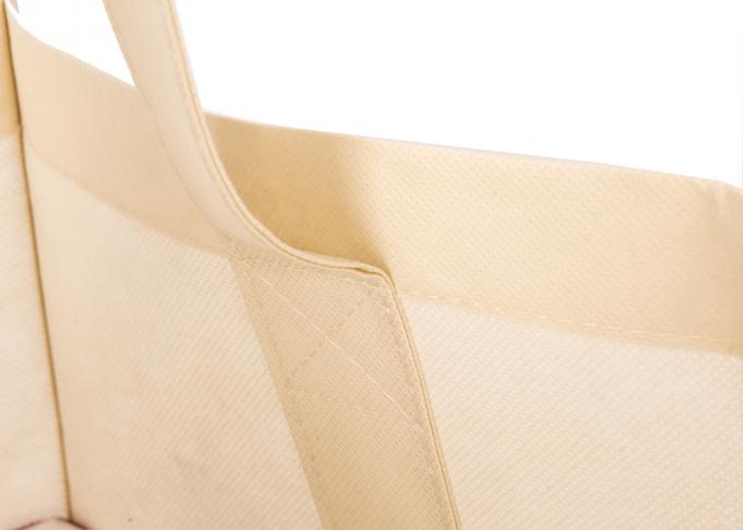 Τετραγωνική κατώτατη άσπρη μη υφαμένη τσάντα με το φιλικό τοποθετημένο σε στρώματα υλικό υφάσματος Eco