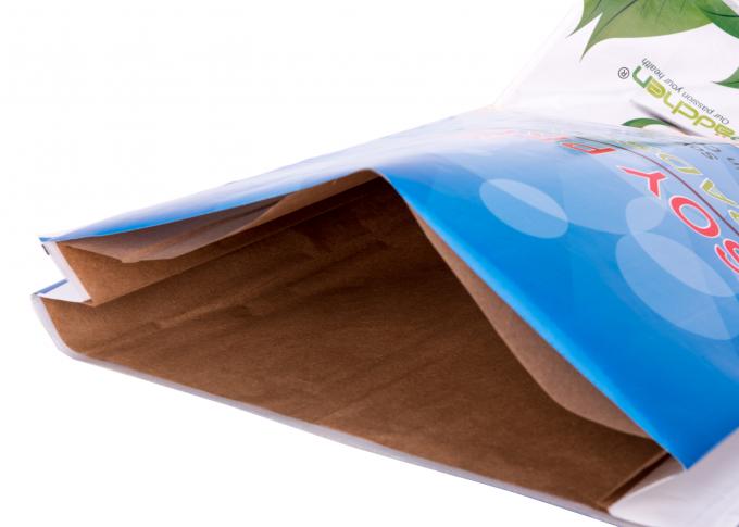 Συγκολλήστε τυπωμένες τις συνήθεια τσάντες με τοποθετημένο υφαμένο υλικό συσκευασίας εγγράφου της Kraft με θερμότητα το PP