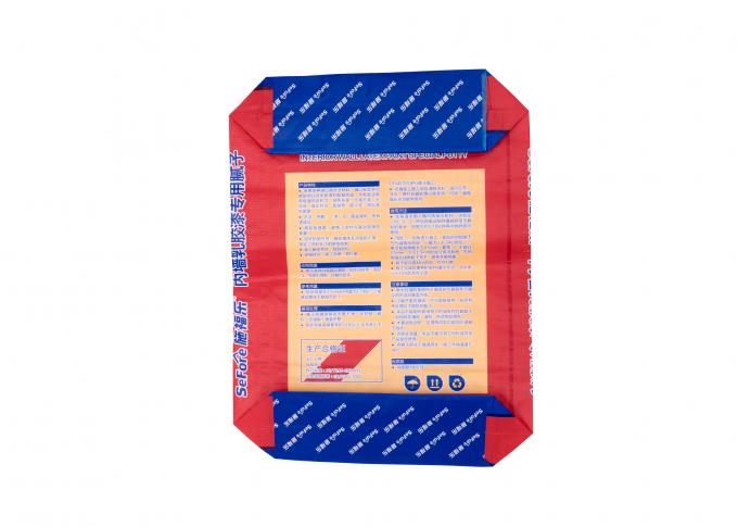 Υλικές τσάντες συσκευασίας τσιμέντου πολυπροπυλενίου, υψηλής αντοχής τσάντες εγγράφου βαλβίδων επίπεδων κατώτατων σημείων